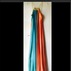 LONG COCKTAIL DRESS, SIZE LARGE, FITS AS MEDIUM